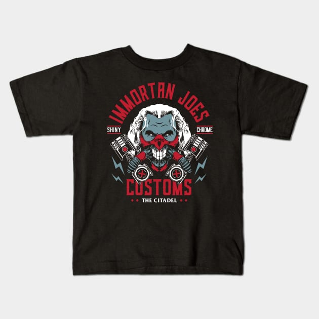 Immortan Joe's Customs Kids T-Shirt by Woah_Jonny